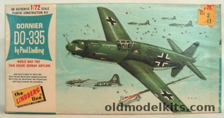 Lindberg 1/72 Dornier Do-335 Arrow, 438-50 plastic model kit